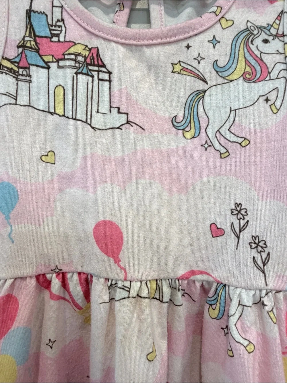 SHEIN Girls Unicorn Rainbow Dress | 18–24 Months | Pink Fantasy Print